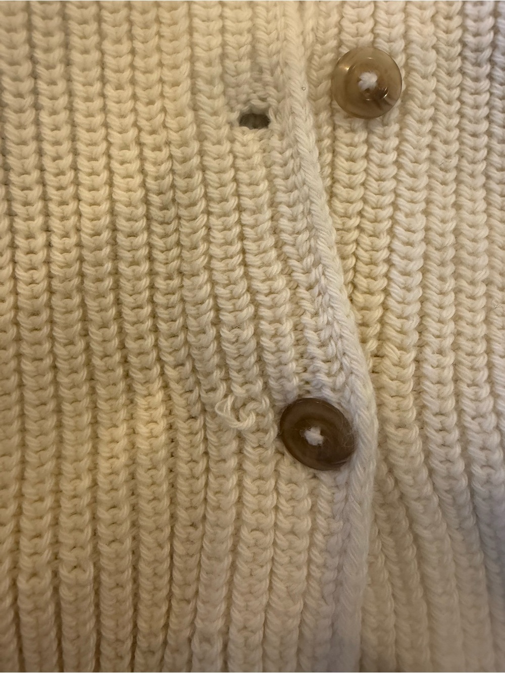 NWT Jenni Kayne Cotton Hayes Crewneck Cardigan Ivory Size S Minimalist - Picture 5 of 7